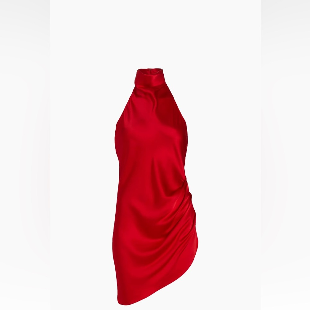 NEW WITH TAGS Amanda Uprichard Mini Satin Samba XL Red Dress